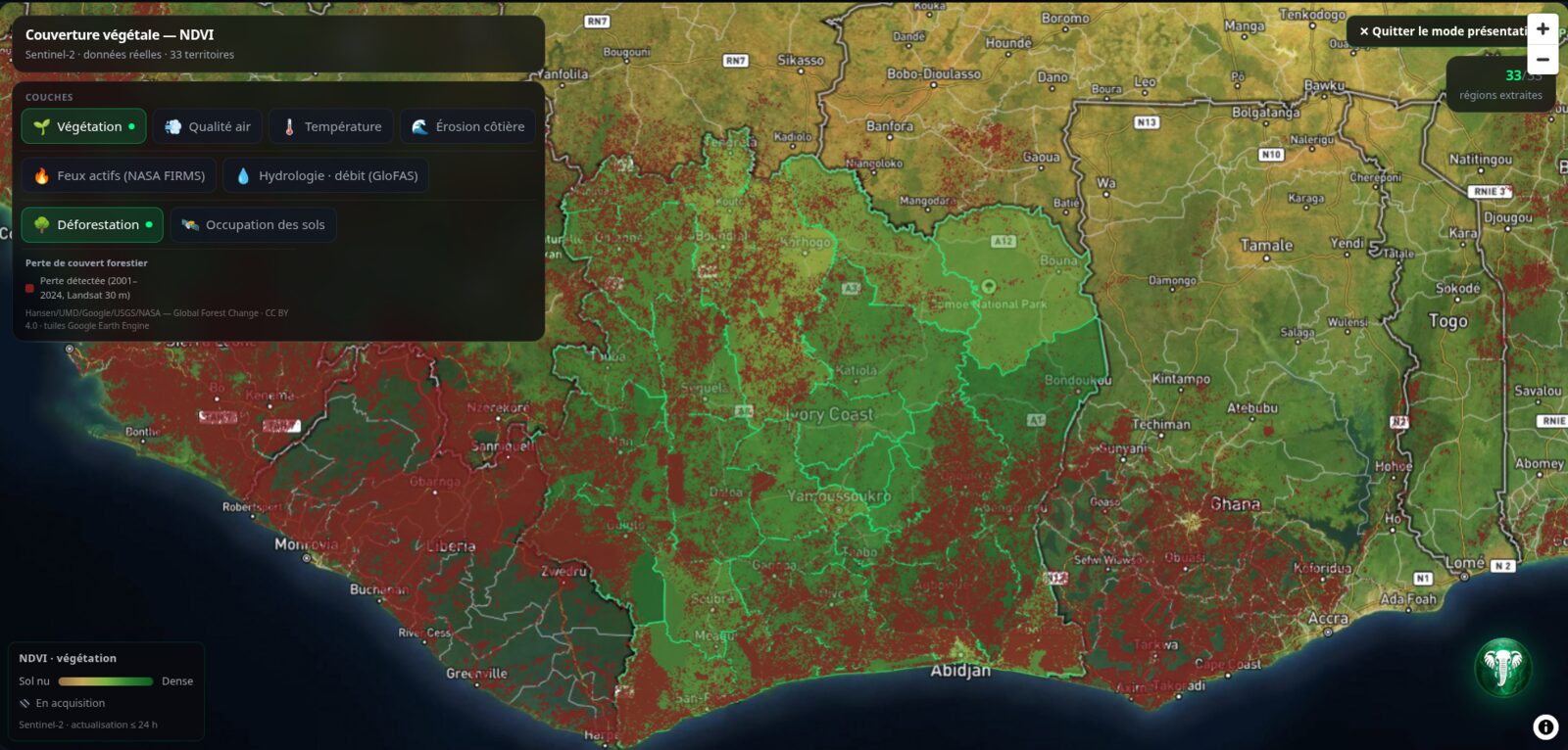 Déforestation — Hansen Global Forest Change